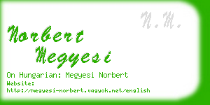 norbert megyesi business card